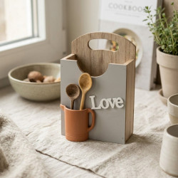 Wooden Utensil Holder